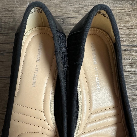 **ADRIENNE VITTADINI* Black Farm Knit Angled Heel Block Pump Size 9M - Picture 7 of 13